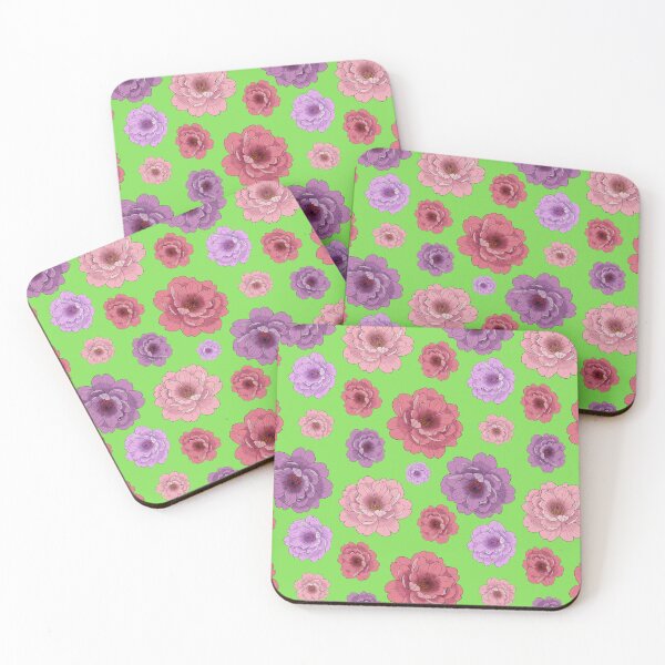 Item preview, Peonies on lime designed and sold by SMartin.