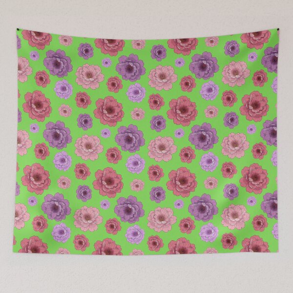 Item preview, Peonies on lime designed and sold by SMartin.