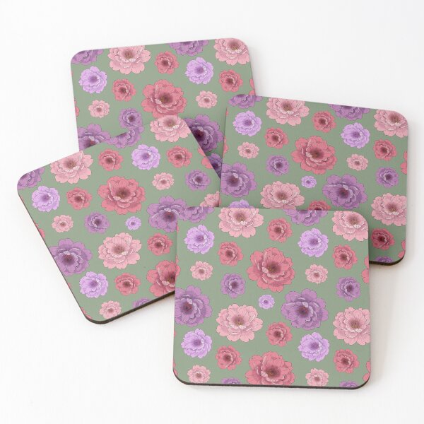 Item preview, Peonies on sage designed and sold by SMartin.