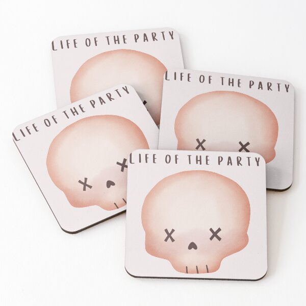 Item preview, Life of the Party — Dark Cute Skull Illustration designed and sold by Reverber.arting.
