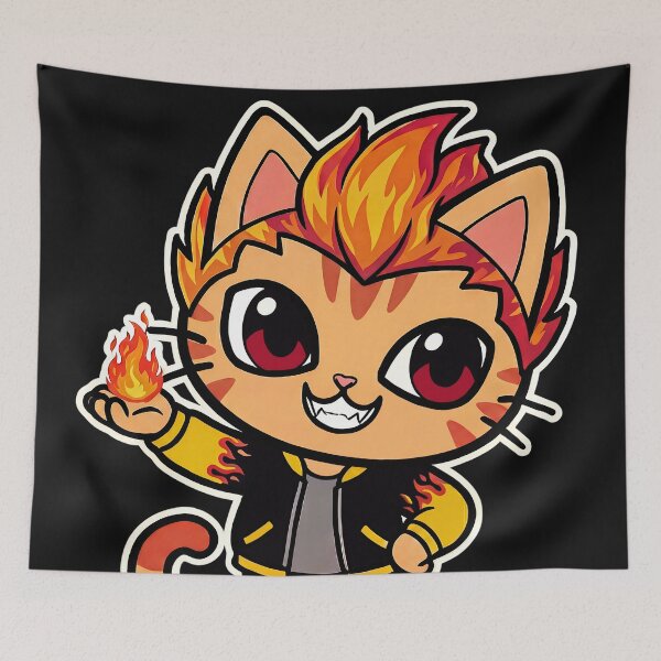 Item preview, Fire Kawaii Cat Cosplay – Heat Burns Inspired Kitty designed and sold by CuteKats.
