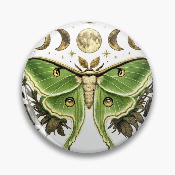 Item preview, Celestial Luna Moth Botanical Stars Dark Academia Entomology designed and sold by Retro Mood Co.