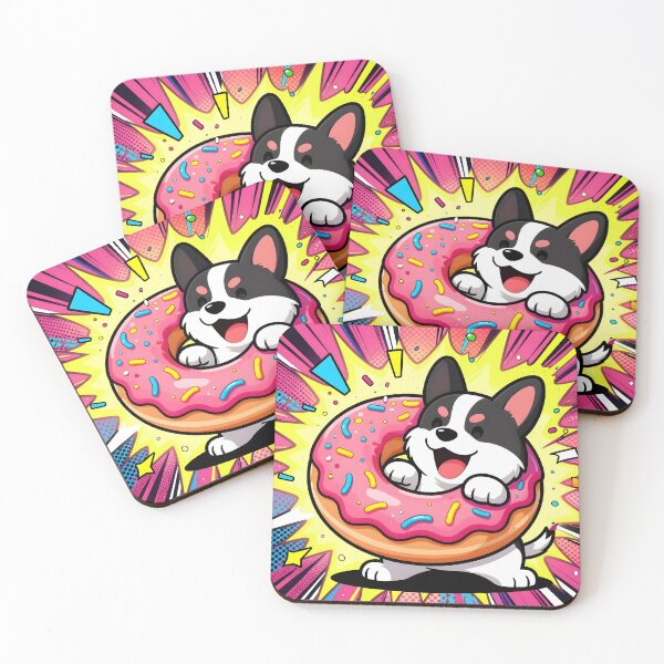 Item preview, Cartoon Dog with Donut Delight designed and sold by Shelley Loewnau-Jones Studio.