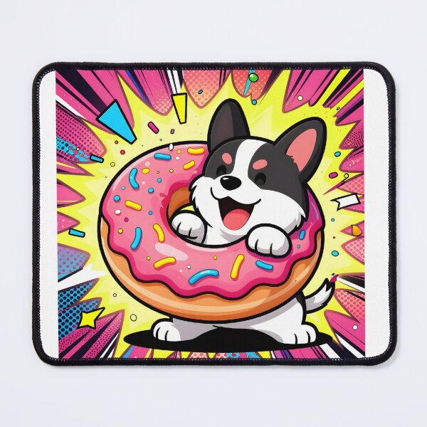 Item preview, Cartoon Dog with Donut Delight designed and sold by Shelley Loewnau-Jones Studio.
