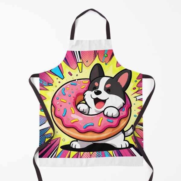 Item preview, Cartoon Dog with Donut Delight designed and sold by Shelley Loewnau-Jones Studio.