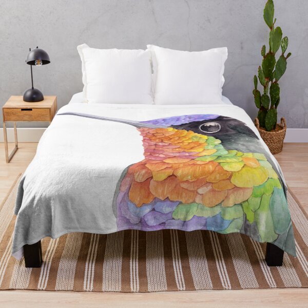 Item preview, Fiery Throated Hummingbird designed and sold by Coastal Watercolors by Laura.