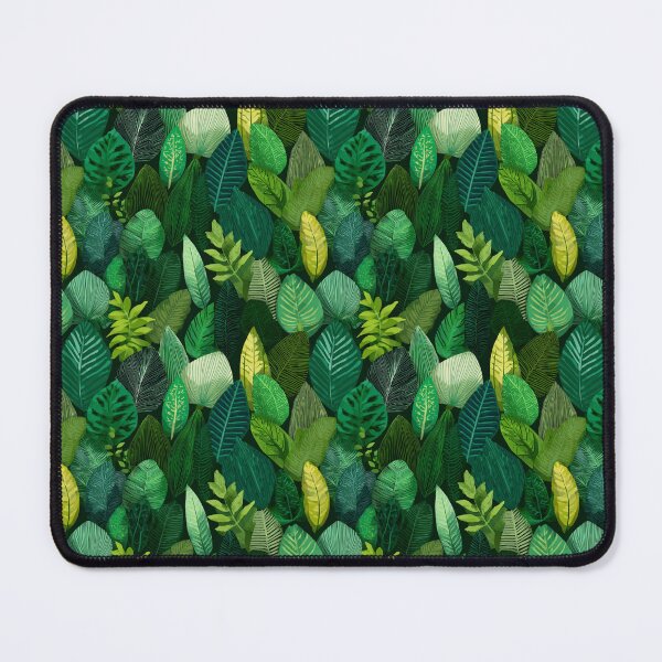 Item preview, Lush Green Tropical Leaves Botanical Pattern designed and sold by NicolasGlowArt.