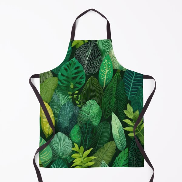 Item preview, Lush Green Tropical Leaves Botanical Pattern designed and sold by NicolasGlowArt.