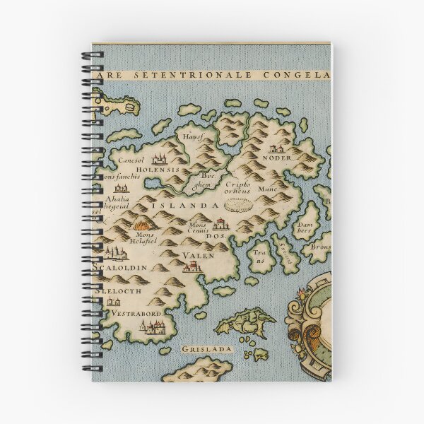 Item preview, Colorized Vintage Iceland Map 1572 – Isolanda Antique Cartography in Soft Natural Tones designed and sold by Framd Posters.