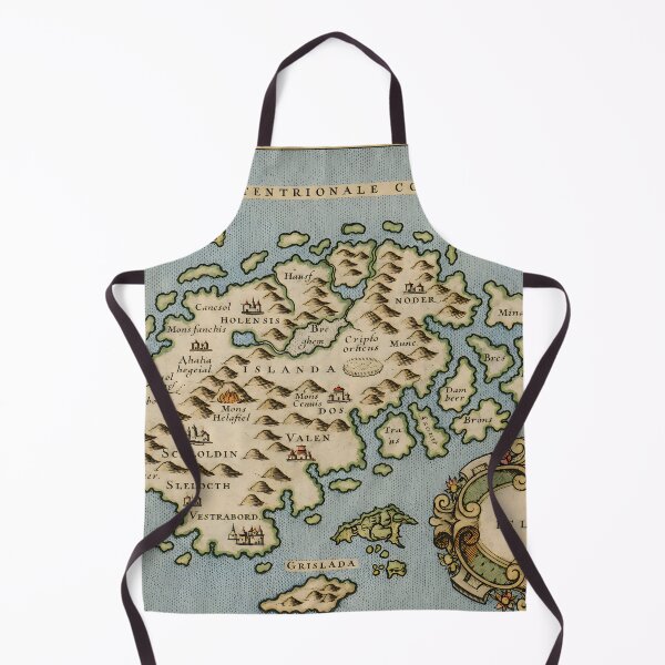 Item preview, Colorized Vintage Iceland Map 1572 – Isolanda Antique Cartography in Soft Natural Tones designed and sold by Framd Posters.