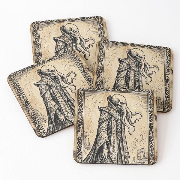 Item preview, Specimen II: The Mind Flayer - Medieval Woodcut Bestiary Print designed and sold by lord-of-skins.
