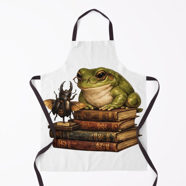 Item preview, Weird Bugs And Books Cottagecore Frog Reading Dark Academia designed and sold by Retro Mood Co.