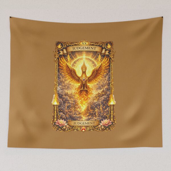 Item preview, Judgement Phoenix Rebirth Tarot Card designed and sold by Sksticker991.