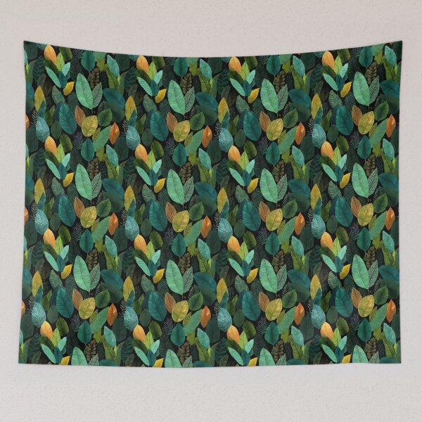 Item preview, Vibrant Tropical Leaves Botanical Pattern Design designed and sold by NicolasGlowArt.