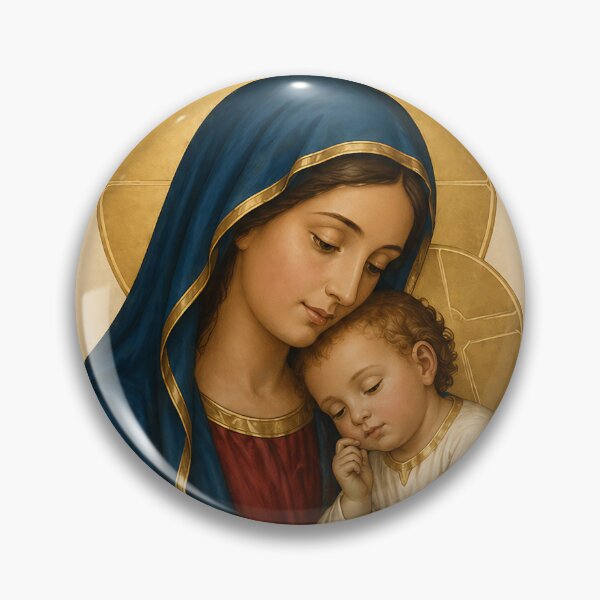 Item preview, Lámina con icono de la Virgen María y el Niño Jesús designed and sold by Benja & Co..