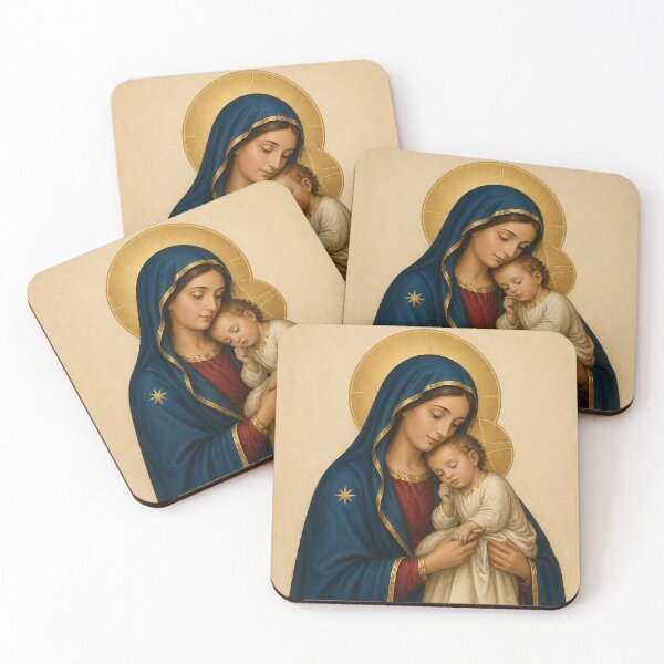 Item preview, Madonna and Child Icon Print - Virgin Mary and Baby Jesus designed and sold by Benja & Co..