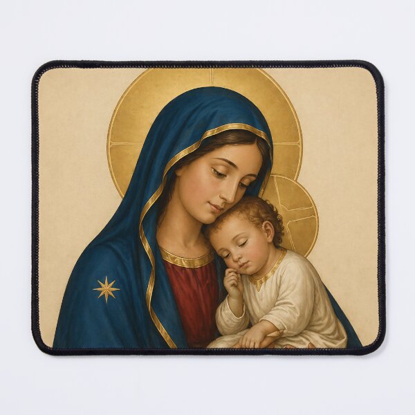 Item preview, Madonna and Child Icon Print - Virgin Mary and Baby Jesus designed and sold by Benja & Co..