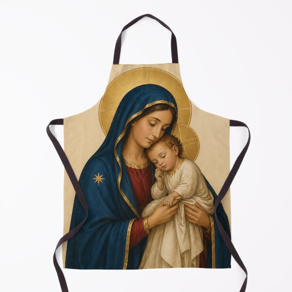 Item preview, Madonna and Child Icon Print - Virgin Mary and Baby Jesus designed and sold by Benja & Co..