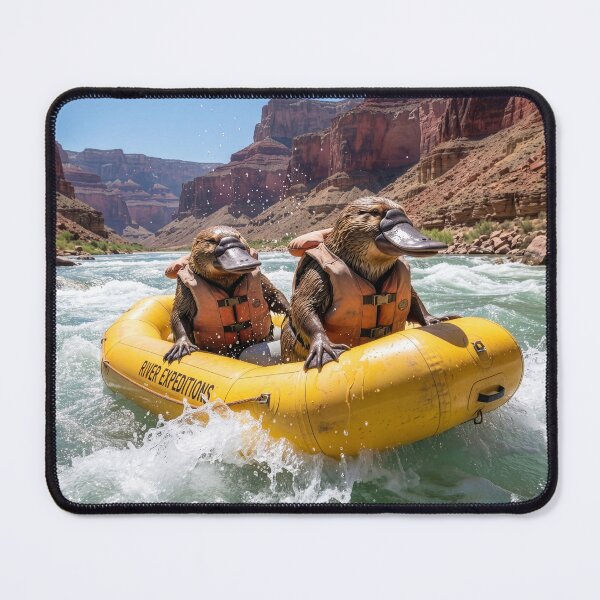 Item preview, Platypuses White Water Rafting on the Colorado River designed and sold by Tridentulus.
