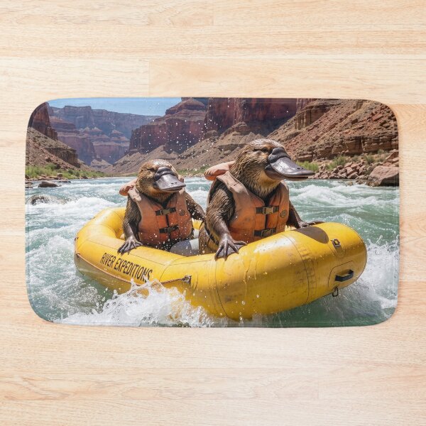 Item preview, Platypuses White Water Rafting on the Colorado River designed and sold by Tridentulus.