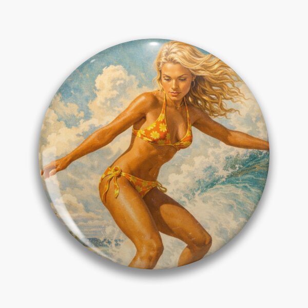 Item preview, Retro Surf Goddess — Endless Summer Vibes designed and sold by ITSimagination.