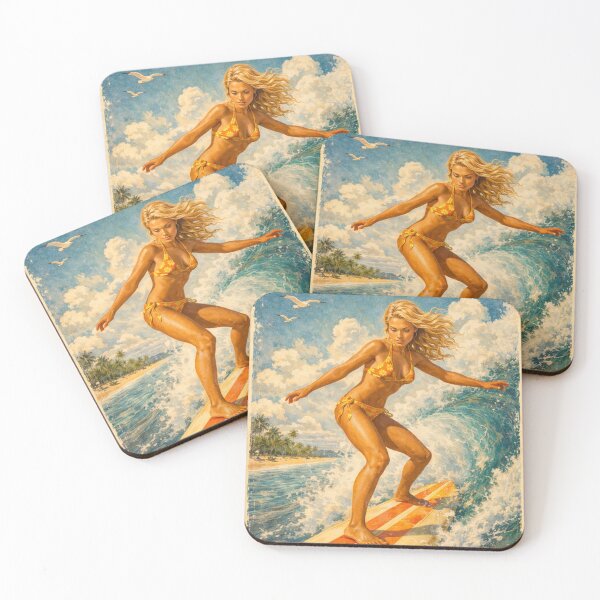 Item preview, Retro Surf Goddess — Endless Summer Vibes designed and sold by ITSimagination.