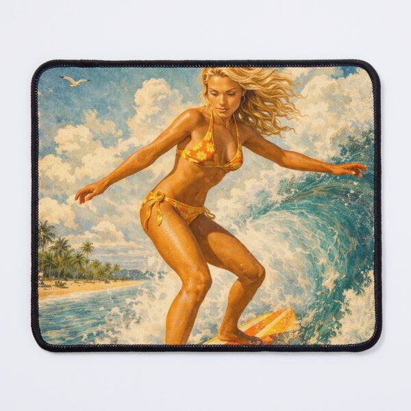 Item preview, Retro Surf Goddess — Endless Summer Vibes designed and sold by ITSimagination.