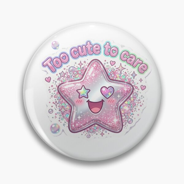 Item preview, Y2K Chrome Star: Too Cute to Care designed and sold by AidaAviles.