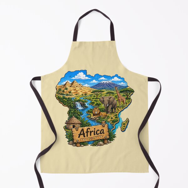 Item preview, Africa Scenic Wildlife Map designed and sold by Myra365Art.