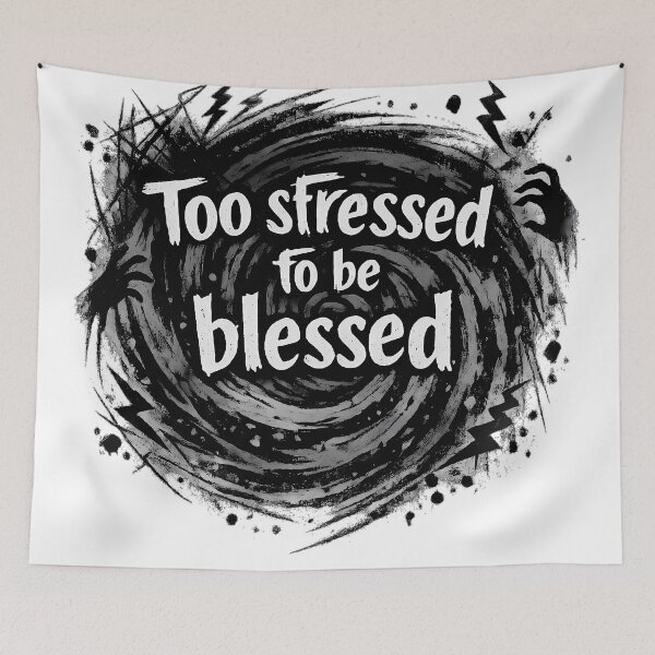 Item preview, Too Stressed to Be Blessed Anxiety Spiral Graphic designed and sold by designsbyhw.