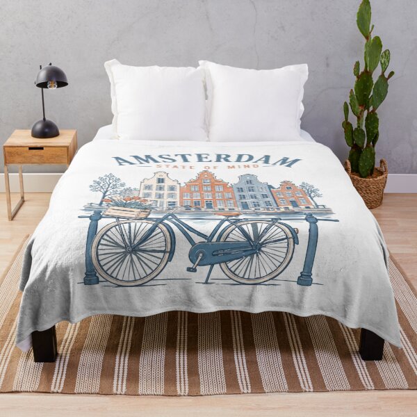 Item preview, Amsterdam State of Mind — Vintage Canal Bicycle Dutch City Art Gift designed and sold by Balasan.
