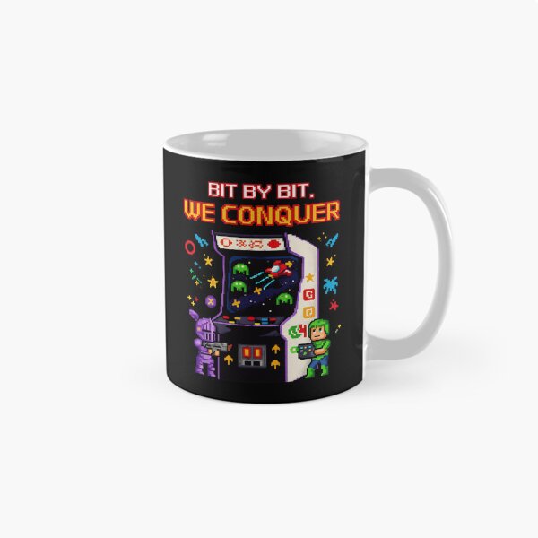 Item preview, Bit By Bit We Conquer - Retro Arcade Gamer T-Shirt | 8-Bit Pixel Art Design designed and sold by Cree8if.