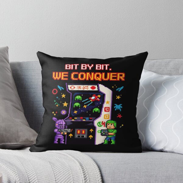 Item preview, Bit By Bit We Conquer - Retro Arcade Gamer T-Shirt | 8-Bit Pixel Art Design designed and sold by Cree8if.