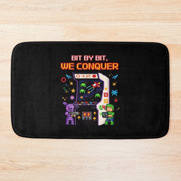 Item preview, Bit By Bit We Conquer - Retro Arcade Gamer T-Shirt | 8-Bit Pixel Art Design designed and sold by Cree8if.