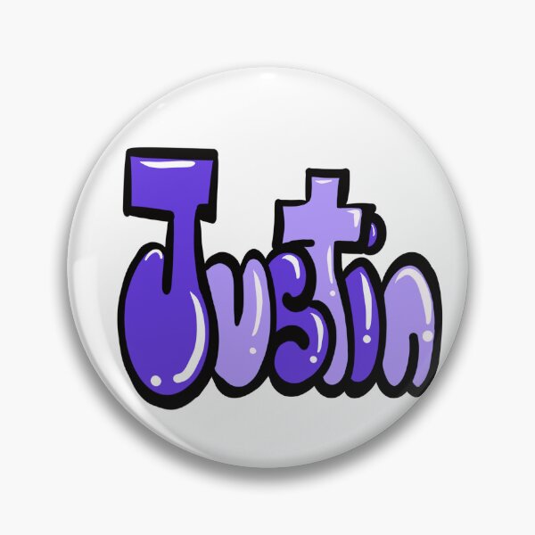 Item preview, Justin name in purple bubble letters graffiti calligraphy Top 10 best personalised gifts for boys Justin designed and sold by Artonmytee.