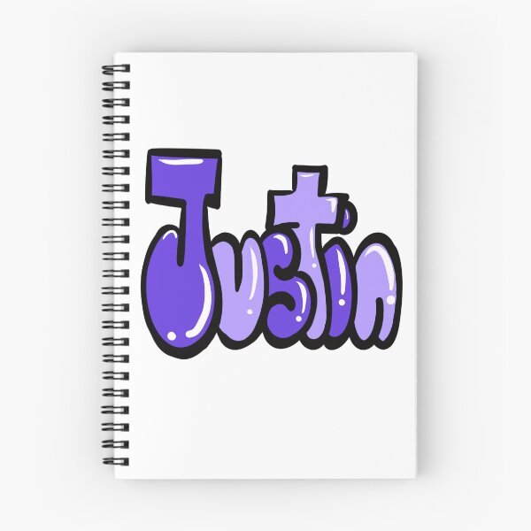 Item preview, Justin name in purple bubble letters graffiti calligraphy Top 10 best personalised gifts for boys Justin designed and sold by Artonmytee.