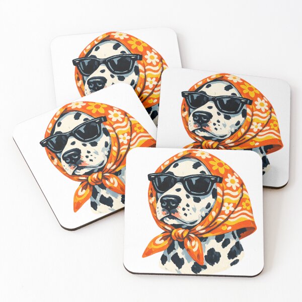 Item preview, Stay Fabulous Dalmatian Dog Wearing Sunglasses And Babushka Headscarf Retro Art designed and sold by Retro Mood Co.