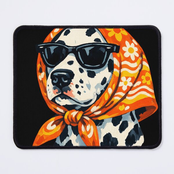 Item preview, Stay Fabulous Dalmatian Dog Wearing Sunglasses And Babushka Headscarf Retro Art designed and sold by Retro Mood Co.