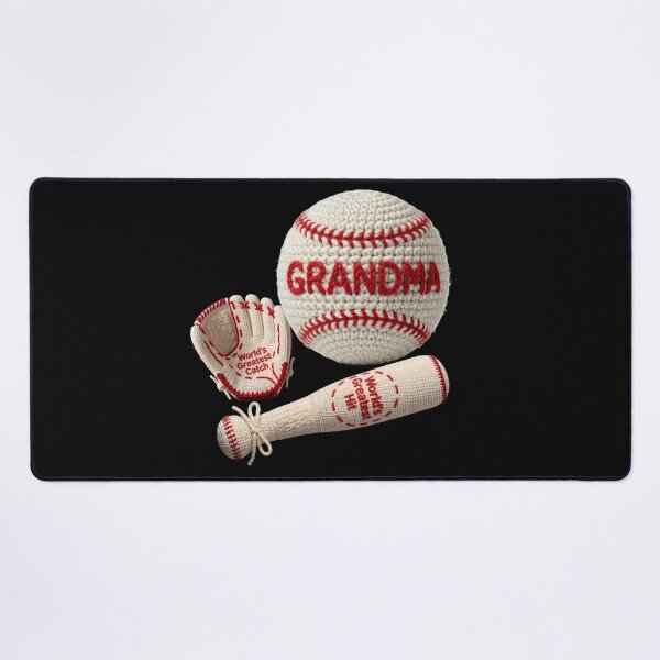 Item preview, Cozy Crochet Grandma Baseball Set | World's Greatest Catch & Hit designed and sold by Lozarux.