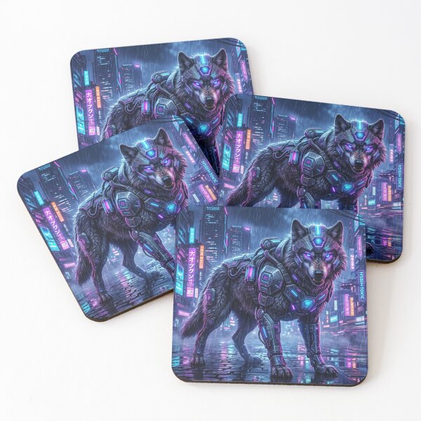 Item preview, Cyberpunk Wolf designed and sold by StampLab1.