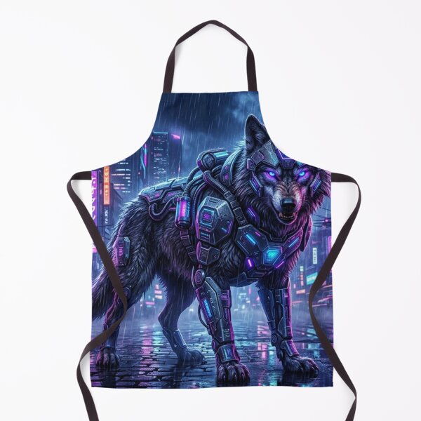 Item preview, Cyberpunk Wolf designed and sold by StampLab1.