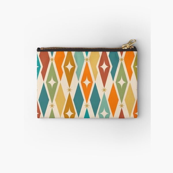 Item preview, Mid Century Modern Pattern – Atomic Starburst & Harlequin Diamond Retro designed and sold by CattlettArt.