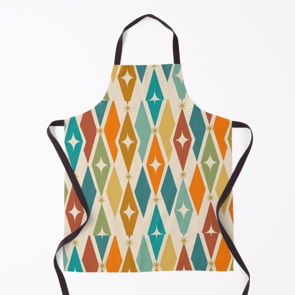 Item preview, Mid Century Modern Pattern – Atomic Starburst & Harlequin Diamond Retro designed and sold by CattlettArt.