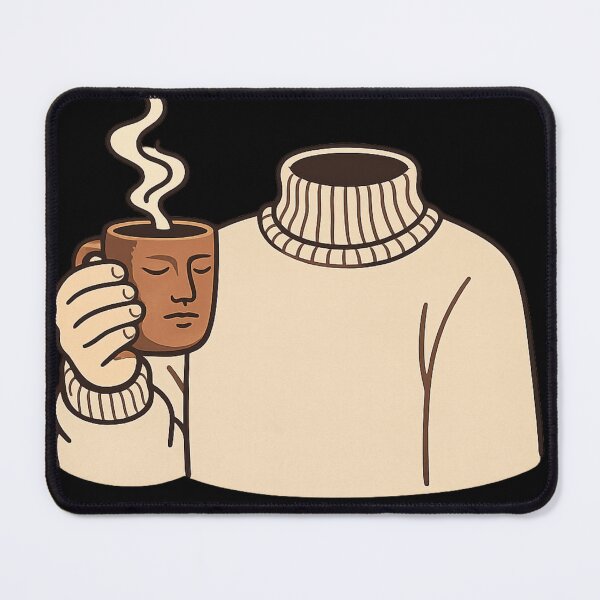Item preview, Abstract Headless Character Holding Face Mug Surreal Line Art designed and sold by Retro Mood Co.