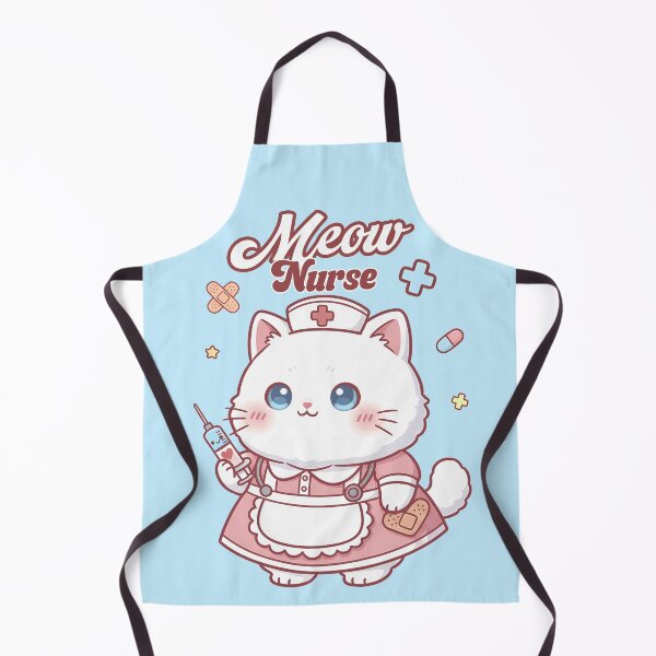 Item preview, Meow Nurse - Cute Kawaii Healthcare Cat Illustration designed and sold by Canache.