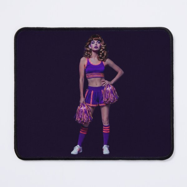 Item preview, Cheerleader Wearing Ultraviolet and Orange Retro 1970s Style designed and sold by CMY Designs.