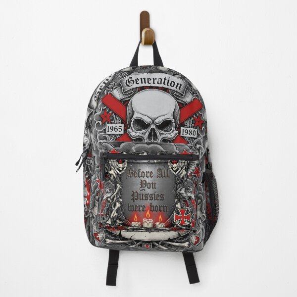 Item preview, GenX Backpack | Biker Tattoo & Gothic Street Art Design | Alternative culture designed and sold by HybridThe0ry.