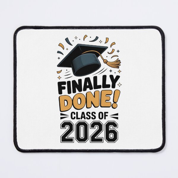 Item preview, Finally Done – Funny Graduation 2026 Senior Class designed and sold by VortexBold.
