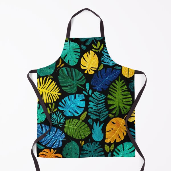 Item preview, Vibrant Tropical Leaves Jungle Foliage Pattern designed and sold by NicolasGlowArt.