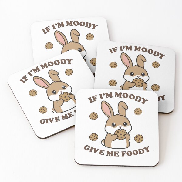 Item preview, Cute Moody Bunny Eating Cookies Foodie Quote designed and sold by k3rstman1.